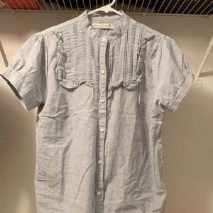 A&F light blue blouse
